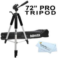 Professional 72-inch TRIPOD FOR All Canon Sony, Nikon, Samsung, Panasonic, Olympus, Kodak, Fuji, Cameras And Camcorders + BP MicroFiber Cleaning Cloth