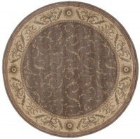 Nourison Zanibar Dark Chocolate 5.6-Feet Diameter Polyacrylic Area Rug Nourison Zanibar Dark Chocolate 5.6-Feet Diameter Polyacrylic Area Rug