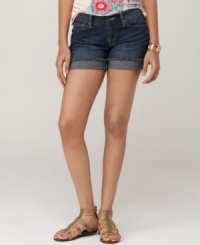Go for boho-inspired style this season in these shorts from Lucky Brand Jeans. A frayed hem gives them the well-worn look of cut-off jeans, while a whiskered wash recalls vintage favorites. Go for boho-inspired style this season in these shorts from Lucky Brand Jeans. A frayed hem gives them the well-worn look of cut-off jeans, while a whiskered wash recalls vintage favorites.