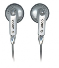 Coby CVE05 Dynamic Digital Stereo Mini Ear-bud, Silver Coby CVE05 Dynamic Digital Stereo Mini Ear-bud, Silver