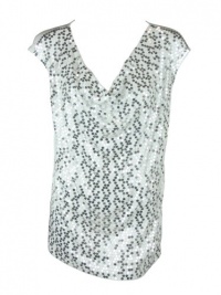 MICHAEL Michael Kors Womens Sequined Cowl Neck Top MICHAEL Michael Kors Womens Sequined Cowl Neck Top