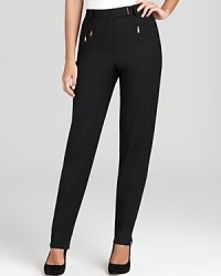 Brimming with modern edge, sleek BASLER pants flaunt a flattering straight-leg silhouette punctuated with gold-tone zips for a rocker-luxe look. Brimming with modern edge, sleek BASLER pants flaunt a flattering straight-leg silhouette punctuated with gold-tone zips for a rocker-luxe look.