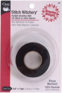 Dritz 240 5/8-Inch by 13-Yard Stitch Witchery, Regular, Black Dritz 240 5/8-Inch by 13-Yard Stitch Witchery, Regular, Black