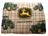 John Deere Bedding Traditional Tractor and Plaid Collection Comforter, Twin Size John Deere Bedding Traditional Tractor and Plaid Collection Comforter, Twin Size