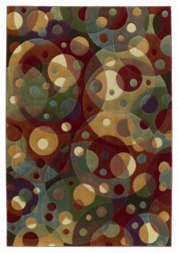 Shaw Living Impressions 5-Foot 5-Inch by 7-Foot 8-Inch Rug in Orbit Pattern, Multi Shaw Living Impressions 5-Foot 5-Inch by 7-Foot 8-Inch Rug in Orbit Pattern, Multi