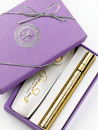 The go-everywhere, refillable goldtone pocket spray, patterned with multiples of the Bond No. 9 token in its own white leatherette pouch. Notes of sparkling, energizing grapefruit and blackcurrant are balanced by the sheer loveliness of lily of the valley, and mellow base notes of cedar wood and musk. 0.25 oz. The go-everywhere, refillable goldtone pocket spray, patterned with multiples of the Bond No. 9 token in its own white leatherette pouch. Notes of sparkling, energizing grapefruit and blackcurrant are balanced by the sheer loveliness of lily of the valley, and mellow base notes of cedar wood and musk. 0.25 oz.