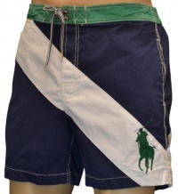 Polo Ralph Lauren Men's Big Pony Yacht Swim Trunks Board Shorts-Small Polo Ralph Lauren Men's Big Pony Yacht Swim Trunks Board Shorts-Small