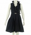 Jones New York Belted Sleeveless Dress Navy 12P