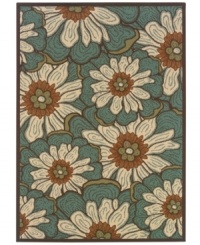 Fine art for your floor, porch or patio. This Sphinx indoor/outdoor area rug has an artful floral pattern made from soft and durable polypropylene that's tough, weather-resistant and easy to clean. (Clearance) Fine art for your floor, porch or patio. This Sphinx indoor/outdoor area rug has an artful floral pattern made from soft and durable polypropylene that's tough, weather-resistant and easy to clean. (Clearance)