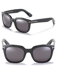 Channel your geek chic side in these thick framed wayfarer sunglasses from Tom Ford. Channel your geek chic side in these thick framed wayfarer sunglasses from Tom Ford.