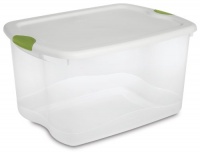 Sterilite 66-Quart See-Through Storage Box with Latching Lid, Set of 4 Sterilite 66-Quart See-Through Storage Box with Latching Lid, Set of 4