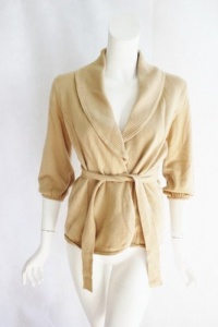 Alfani Womens Pure Camel Wrap Tie Belt Open Front Cardigan Sweater PS Alfani Womens Pure Camel Wrap Tie Belt Open Front Cardigan Sweater PS