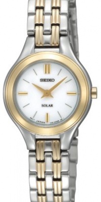 Seiko Women's SUP004 Two-Tone Solar Silver Dial Watch Seiko Women's SUP004 Two-Tone Solar Silver Dial Watch