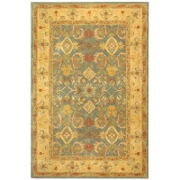 Safavieh AN543C Anatolia Collection 6-Feet Handmade Hand-Spun Wool Round Area Rug, Light Blue and Ivory Safavieh AN543C Anatolia Collection 6-Feet Handmade Hand-Spun Wool Round Area Rug, Light Blue and Ivory