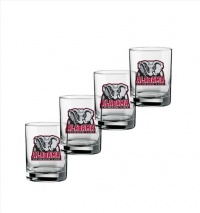 NCAA Alabama Crimson Tide Set of 4 Double Old Fashioned Glasses, 14-Ounce NCAA Alabama Crimson Tide Set of 4 Double Old Fashioned Glasses, 14-Ounce