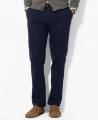 An essential trim-fitting pant in lightweight tissue chino is designed with a slightly tapered leg, flat front and classic rise. An essential trim-fitting pant in lightweight tissue chino is designed with a slightly tapered leg, flat front and classic rise.