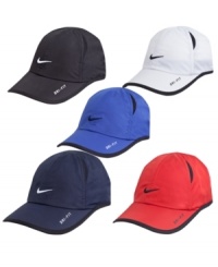 There won't be any more rain delays as long as he has this Dri-Fit Nike cap on. This hat uses the same proprietary Dri-Fit technology as the men's version and comes in a variety of classic colors. He'll love the athletic look and you'll love the fact that it will keep his head dry. There won't be any more rain delays as long as he has this Dri-Fit Nike cap on. This hat uses the same proprietary Dri-Fit technology as the men's version and comes in a variety of classic colors. He'll love the athletic look and you'll love the fact that it will keep his head dry.