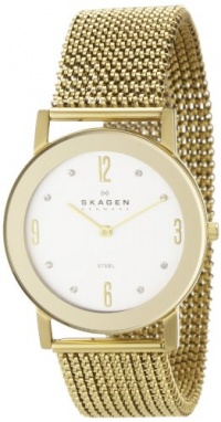 Skagen Women's 39LGG1 Steel Gold Stretch Mesh Watch
