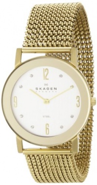 Skagen Women's 39LGG1 Steel Gold Stretch Mesh Watch Skagen Women's 39LGG1 Steel Gold Stretch Mesh Watch