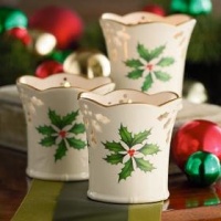 Lenox Holiday Pierced Votives, S/3 Lenox Holiday Pierced Votives, S/3