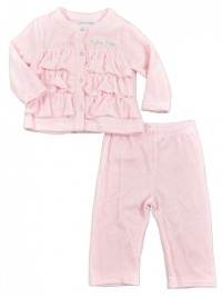 Calvin Klein Baby Girl's 2 Piece Soft Ruffle Clothing Set (0/3 Months)