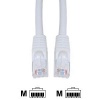 (5 PACK) 10 Feet RJ45 CAT 5E Molded Network Cable - White