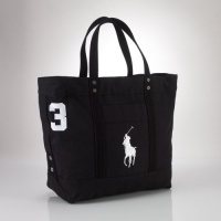Polo Ralph Lauren Big Pony Tote Bag (Black) Polo Ralph Lauren Big Pony Tote Bag (Black)