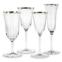 Vera Wang's popular Classic stemware pattern is now elegantly rimmed with a modern band of precious platinum to add a touch of elegance to any celebratory occasion. Vera Wang's popular Classic stemware pattern is now elegantly rimmed with a modern band of precious platinum to add a touch of elegance to any celebratory occasion.