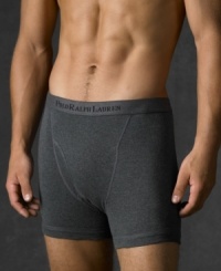 Polo's boxer brief is constructed to offer the ultimate in shape and support in soft cotton jersey.