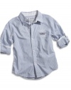 GUESS Kids Big Boy Rogue Shirt with Roll-Up Sleeves