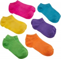 K. Bell Women's 6-Pack Assorted No-Show Solid Neon Socks K. Bell Women's 6-Pack Assorted No-Show Solid Neon Socks