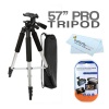 57 Camera/ Camcorder Tripod w/ Carrying Case For JVC GZ-MS110 GZ-MG750 GZ-HM320 GZ-MS230 GZ-HD500 GZ-HD620 GZ-HM300 GZ-X900 GR-DA30 GZ-HM340 GZ-MS250 GZ-HM1 GZ-HM550 GY-HD250U GY-HM100U GY-HM700L17S GY-HM700U GY-HM790 GY-HM700CHU GY-HM700CHXT Camcorder +