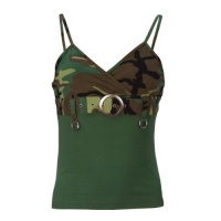 Womens Tank Top - Two-Toned W/Buckle, Woodland Camo by Rothco Womens Tank Top - Two-Toned W/Buckle, Woodland Camo by Rothco