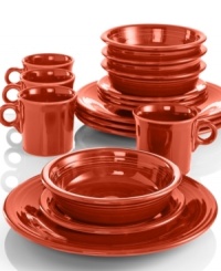 Party for four. Enjoy the chip-resistant durability and cool Art Deco design that made Fiesta famous with this 16-piece dinnerware and dishes set. With more a dozen colors to love so you can mix, match and create a look that's all your own. Party for four. Enjoy the chip-resistant durability and cool Art Deco design that made Fiesta famous with this 16-piece dinnerware and dishes set. With more a dozen colors to love so you can mix, match and create a look that's all your own.
