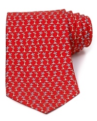 Add some wit and bright color to your professional wardrobe with this richly hued kangaroo print tie, rendered in premium Italian silk. Add some wit and bright color to your professional wardrobe with this richly hued kangaroo print tie, rendered in premium Italian silk.