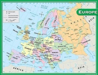 Teacher Created Resources Europe Map Chart, Multi Color (7654) Teacher Created Resources Europe Map Chart, Multi Color (7654)