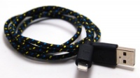 Black 3ft 8 pin to USB Braided High Quality Durable Charging / Data Sync Cable fits iPhone 5 Black 3ft 8 pin to USB Braided High Quality Durable Charging / Data Sync Cable fits iPhone 5
