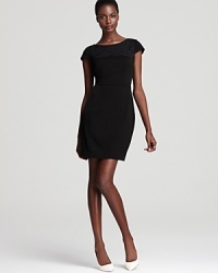 Update your essential LBD with this chic little number from Cynthia Steffe boasting cap sleeves and contrast back panel. Update your essential LBD with this chic little number from Cynthia Steffe boasting cap sleeves and contrast back panel.