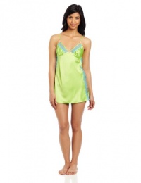 Betsey Johnson Women's Sultry Stretch Satin Slip, Lily Pad, Large Betsey Johnson Women's Sultry Stretch Satin Slip, Lily Pad, Large