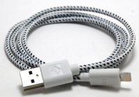 White 3ft 8 pin to USB Braided High Quality Durable Charging / Data Sync Cable fits iPhone 5 White 3ft 8 pin to USB Braided High Quality Durable Charging / Data Sync Cable fits iPhone 5