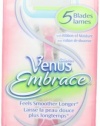 Gillette Venus Embrace Pink Razor, 1 Razor handle and 2 Womens Razor Refill Cartridges Kit