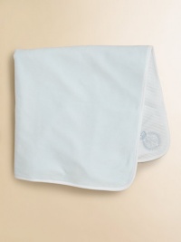 Crafted in a versatile reversible solid-to-quilted design in ultra-soft cotton velour, an essential blanket is perfect for swaddling and receiving.Ribbed trim28 X 32CottonMachine washImported Crafted in a versatile reversible solid-to-quilted design in ultra-soft cotton velour, an essential blanket is perfect for swaddling and receiving.Ribbed trim28 X 32CottonMachine washImported
