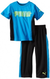 Puma - Kids Boys 2-7 Tod Logo Pant Performance, Blue, 4T Puma - Kids Boys 2-7 Tod Logo Pant Performance, Blue, 4T