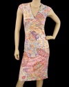 Etro Dress - Pink Paisley Print Viscose Dress It38 MINT