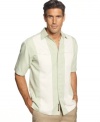 The panel is in. This shirt from Cubavera will definitely up your casual cool style points.