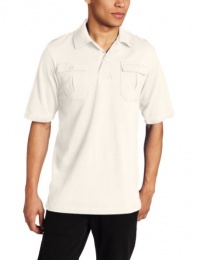 Southpole Men's Solid Color Polo with Epaulettes and Utility Pocket Detail Southpole Men's Solid Color Polo with Epaulettes and Utility Pocket Detail