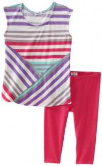 Splendid Littles Girls 2-6X Tropical Stripe Top And Legging Set, Luau, 5/6 Splendid Littles Girls 2-6X Tropical Stripe Top And Legging Set, Luau, 5/6