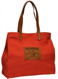 True Religion Brand Jeans Tote Duffel Handbag Purse Duffle Bag-Red True Religion Brand Jeans Tote Duffel Handbag Purse Duffle Bag-Red