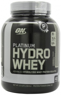 Optimum Nutrition Platinum Hydrowhey Cookies and Cream Overdrive, 3.5-Pounds Optimum Nutrition Platinum Hydrowhey Cookies and Cream Overdrive, 3.5-Pounds