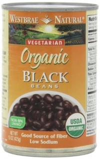 Westbrae Natural Vegetarian Organic Black Beans, 15 Ounce Cans (Pack of 12) Westbrae Natural Vegetarian Organic Black Beans, 15 Ounce Cans (Pack of 12)